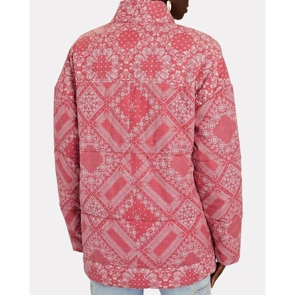 OVERLOVER Kerry Quilted Jacket in Faded Red Bandana - Picture 13 of 14